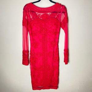 NWT! Anthropologie x Lotus Threads Hot Pink Formal Dress